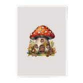 Mushroom House Photographic Prints, Fantasy Home Decor, Cottagecore Art, Whimsical Print, Fairytale Illustration, Wall Decor - Tawshia